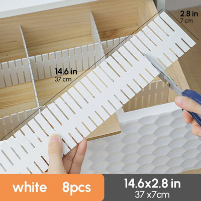8 komada Plastična ladica Separator Razdjelnik Pregrada Organizator za pohranu Donje rublje Čarape Šminka Clapboard Slobodno kombinirajte pregradu DIY