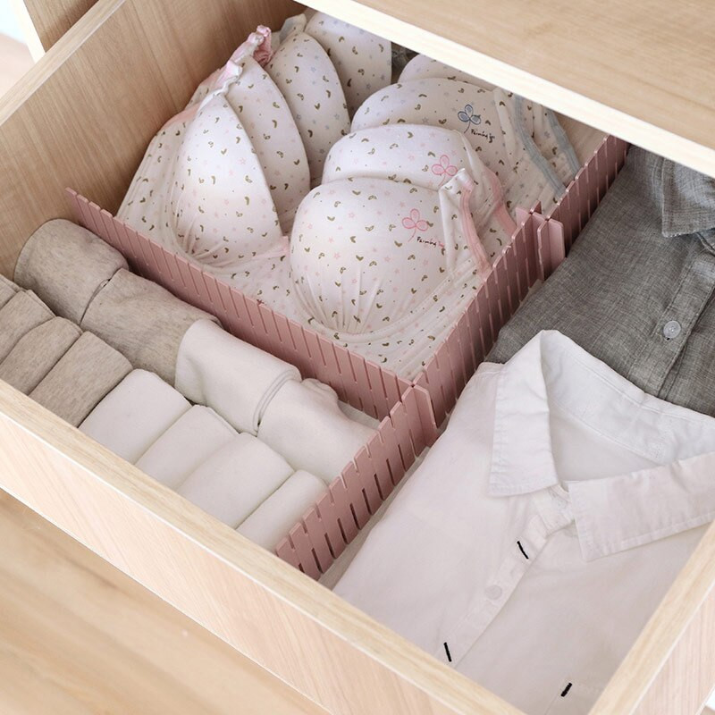 8 komada Plastična ladica Separator Razdjelnik Pregrada Organizator za pohranu Donje rublje Čarape Šminka Clapboard Slobodno kombinirajte pregradu DIY