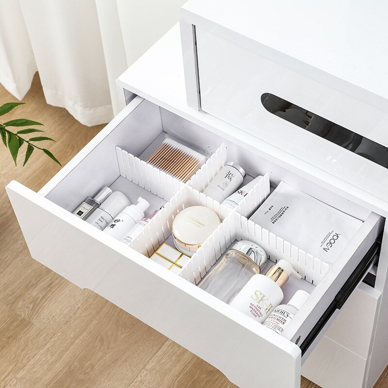 8 komada Plastična ladica Separator Razdjelnik Pregrada Organizator za pohranu Donje rublje Čarape Šminka Clapboard Slobodno kombinirajte pregradu DIY