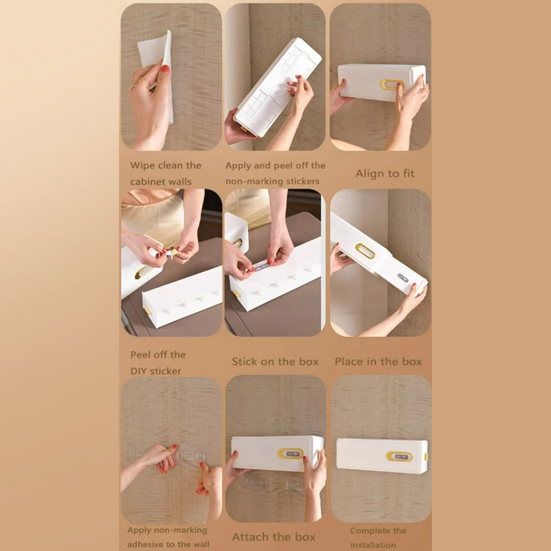 Domáci šatník Neviditeľný úložný priestor Zásuvka na skriňu Nástenná skriňa Nohavičky Ponožky Krabička Bez vreciek Kravaty Spodná bielizeň Multifunkčný organizér