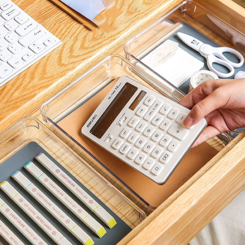 Prozirna posuda za pohranu hrane Organizator za kozmetiku Ladica za pohranu u kućanstvu Kutija za pohranu pribora za jelo Svježi kuhinjski pribor