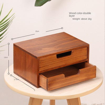 Retro drvena ladica Kutija za pohranu Ured Stolni ormarić za pohranu sitnica Završna kutija Vrsta ladice Organizator za nakit Kozmetički organizator
