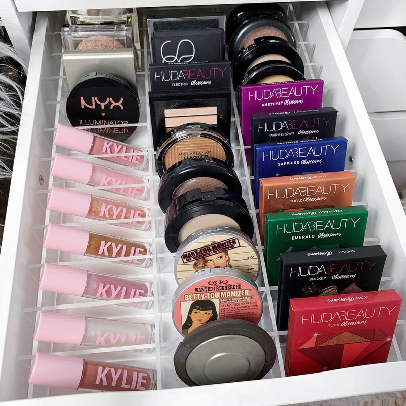 ANON DIY set pregrada za ladice za ALEX 5 i 9 ladica, akrilne prilagodljive pregrade za čuvanje šminke u ladici, podesive