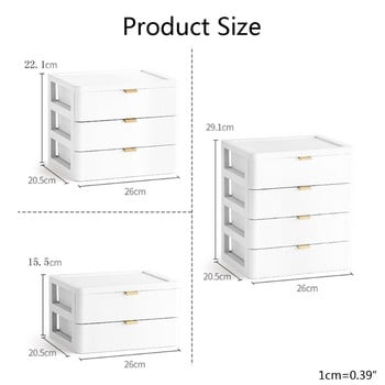 2/3/4 слоя Кутия за съхранение на настолни чекмеджета Мини Контейнер за организиране на козметичен грим Пластмасов калъф за бижута Органайзер за различни предмети за