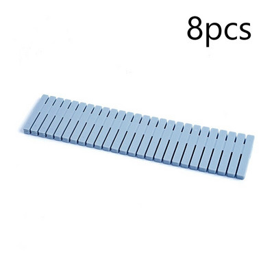 8 buc. despărțitor de sertar cu clapetă reglabilă, organizator de depozitare, dulap, separator de dulap pentru lenjerie de corp, șosete, instrumente pentru curele