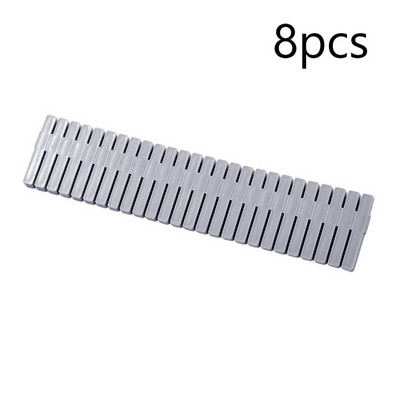 8 buc. despărțitor de sertar cu clapetă reglabilă, organizator de depozitare, dulap, separator de dulap pentru lenjerie de corp, șosete, instrumente pentru curele