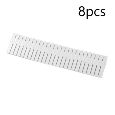 8 buc. despărțitor de sertar cu clapetă reglabilă, organizator de depozitare, dulap, separator de dulap pentru lenjerie de corp, șosete, instrumente pentru curele