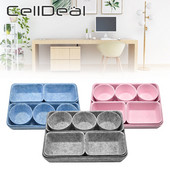 8db/szett Fiókszervezők Rekeszek Filc Tároló Boxiroda Sekély Kis íróasztal Rendezés Tálcák Rajzelválasztók Otthoni kellékek