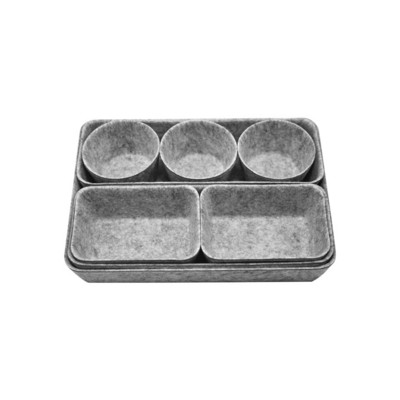 8db/szett Fiókszervezők Rekeszek Filc Tároló Boxiroda Sekély Kis íróasztal Rendezés Tálcák Rajzelválasztók Otthoni kellékek