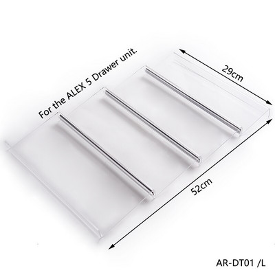 ARCO ladica za izlaganje za ALEX 5 i 9 ladica, akrilni umetci za ladice Organizator za pohranu šminke ALEX ladice za izlaganje