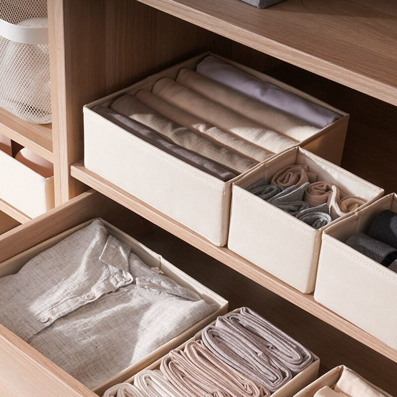 Úložný box na látky, mini zásuvkový organizér na spodnú bielizeň, spálňové skrinky, hrudník, oblečenie, prekrývajúci sa odev, rozdeľovač odevov