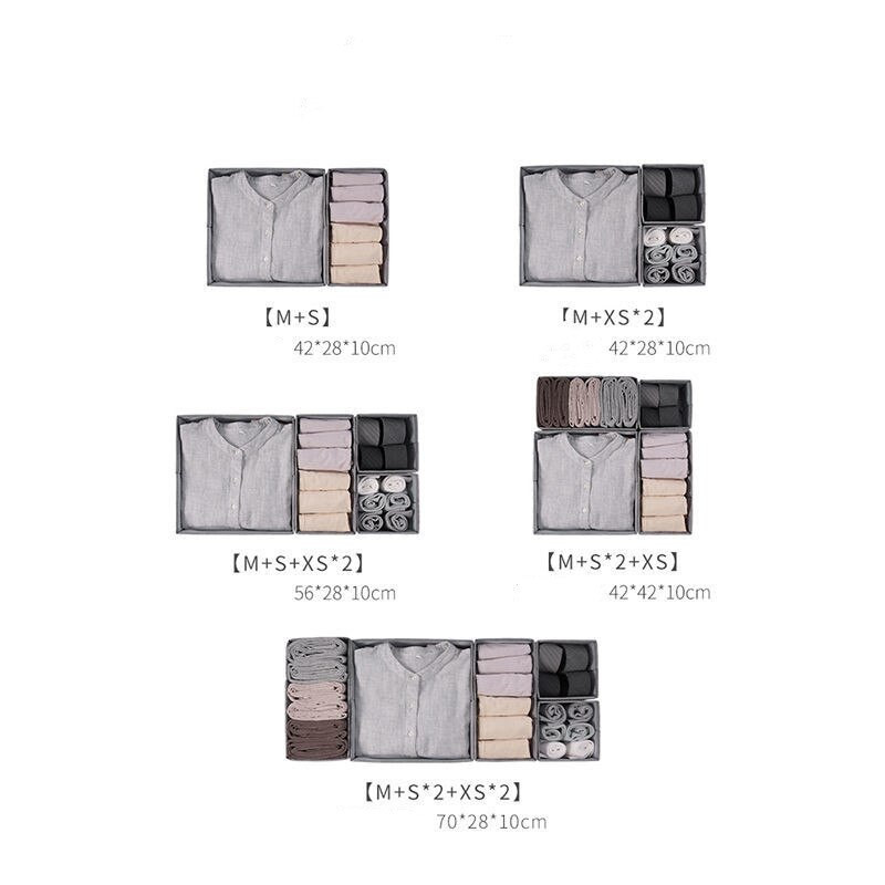 Úložný box na látky, mini zásuvkový organizér na spodnú bielizeň, spálňové skrinky, hrudník, oblečenie, prekrývajúci sa odev, rozdeľovač odevov