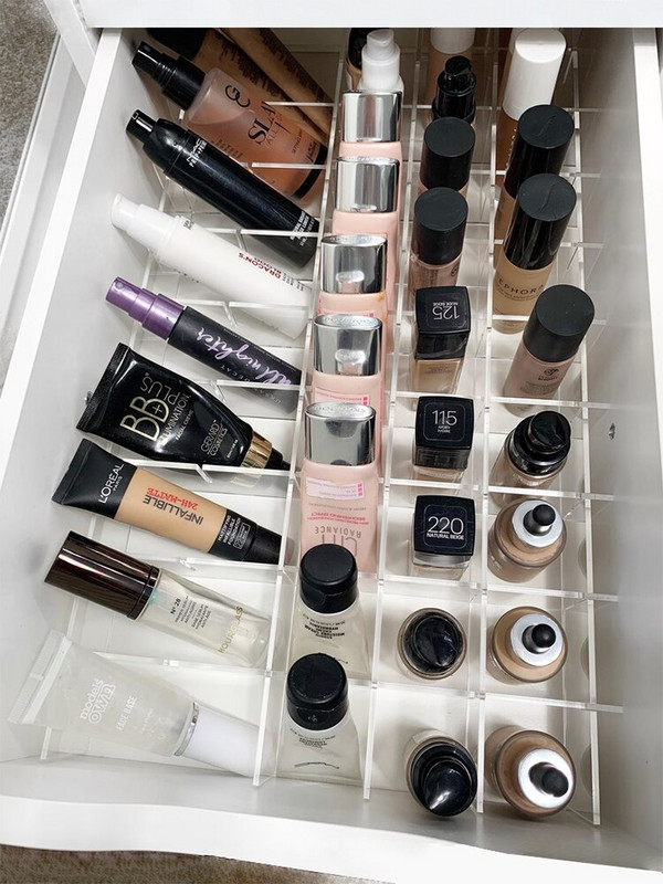 ANON DIY set pregrada za ladice za ALEX 5 i 9 ladica Akrilne prilagodljive pregrade za čuvanje šminke u ladici, podesive