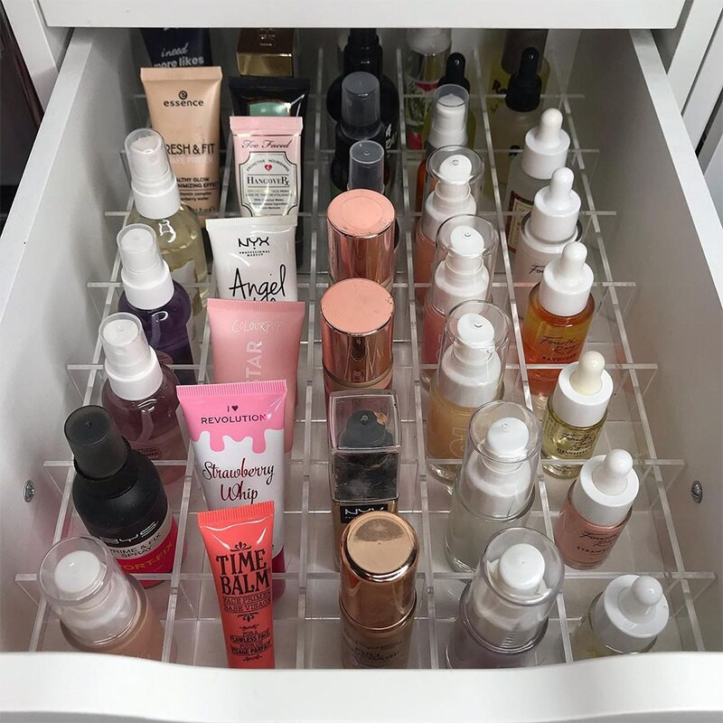 ANON DIY set pregrada za ladice za ALEX 5 i 9 ladica Akrilne prilagodljive pregrade za čuvanje šminke u ladici, podesive