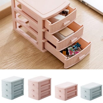 Desktop Mini Storage Box Μικρό Συρτάρι Πολυστρωματικό Πλαστικό ντουλάπι αποθήκευσης Καλλυντικό κοσμηματοπωλείο Κουτί χαρτικών Κουτί αποθήκευσης 1τμχ