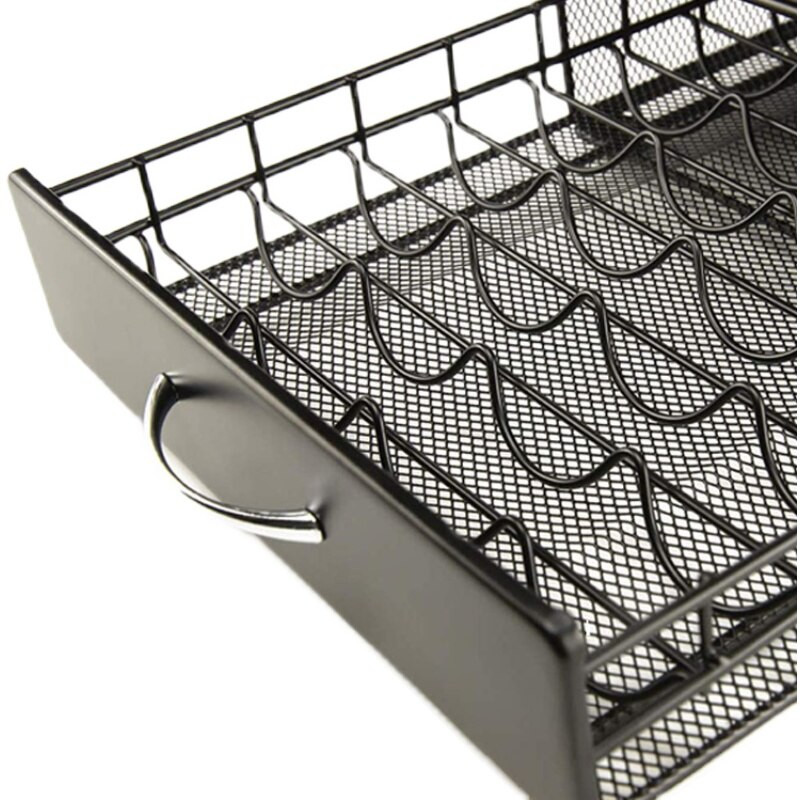 40 puodelių kavos „Nespresso“ kapsulių stalčiaus laikiklis Kavos kapsulių laikymo lentynėlė nerūdijančio plieno „Vertuo“ linijos stovo konstrukcija