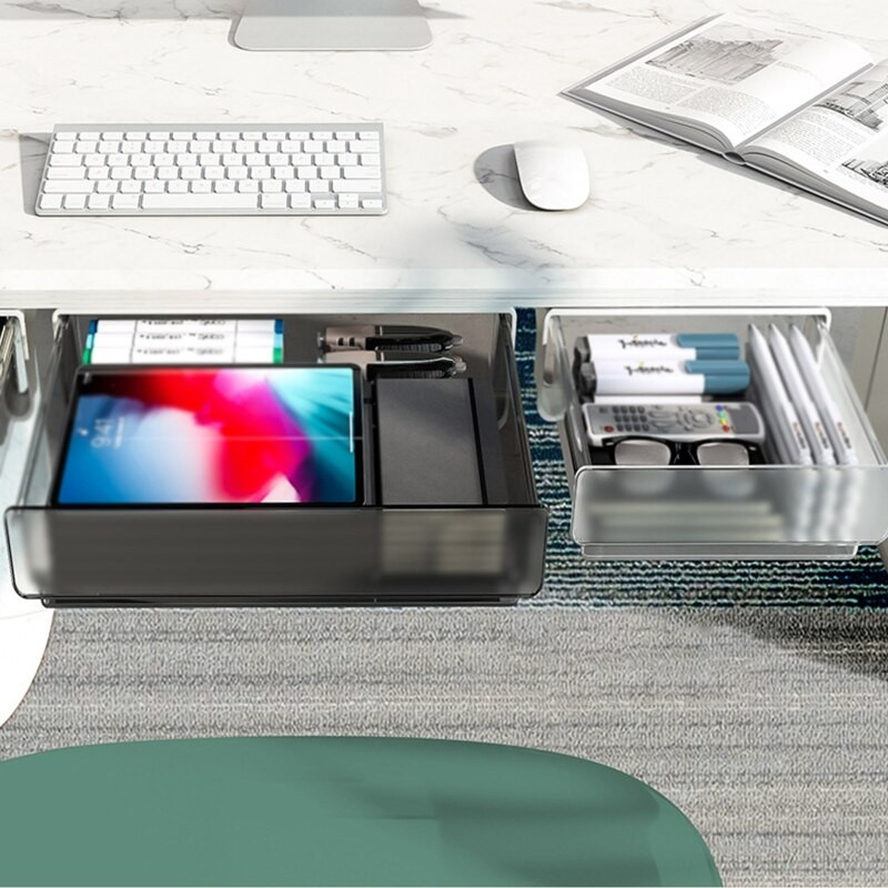 Paslėptas po stalu Stalinis stalčius Sandėliavimo organizatorius Lipnus po biuro darbalaukio pieštukų dėkle Stalčius po stalo dėže-