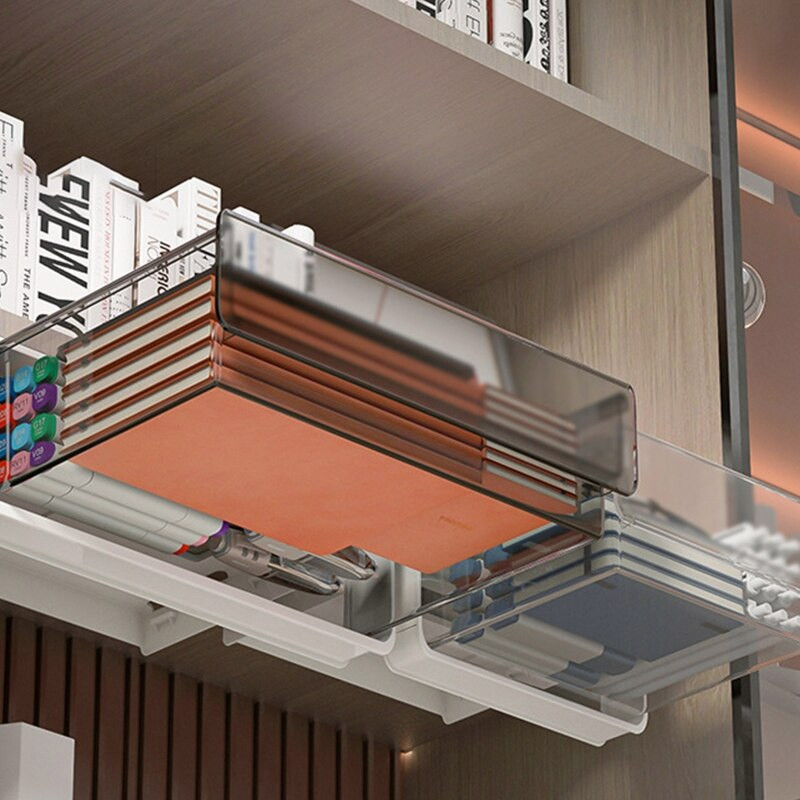 Paslėptas po stalu Stalinis stalčius Sandėliavimo organizatorius Lipnus po biuro darbalaukio pieštukų dėkle Stalčius po stalo dėže-