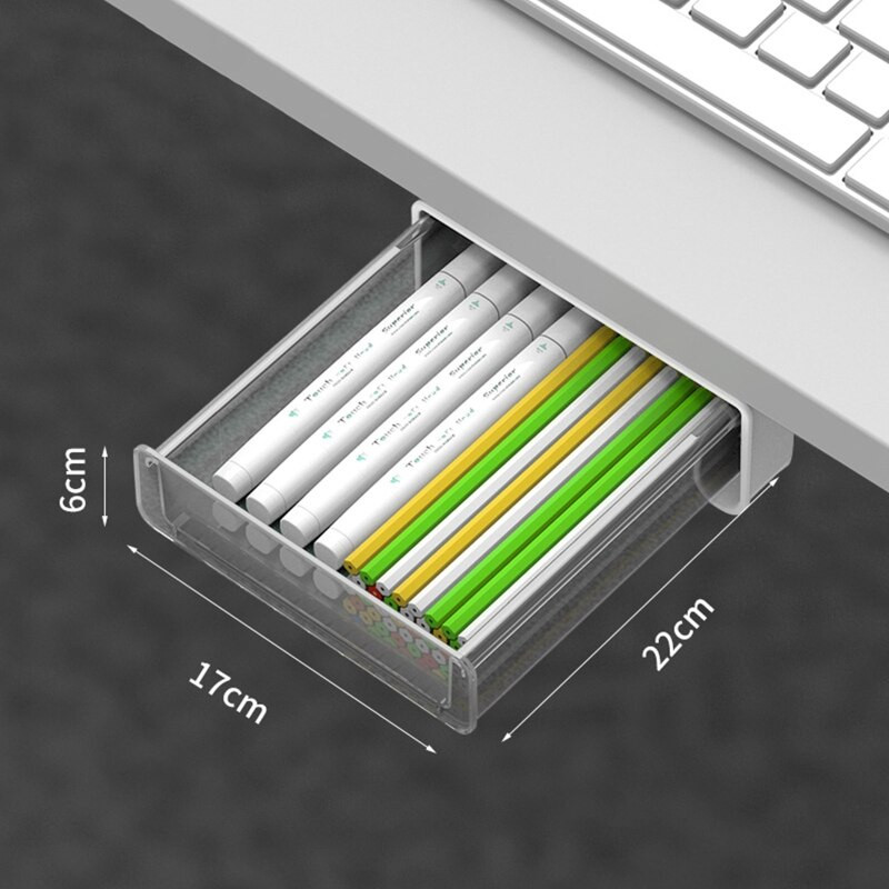 Paslėptas po stalu Stalinis stalčius Sandėliavimo organizatorius Lipnus po biuro darbalaukio pieštukų dėkle Stalčius po stalo dėže-