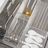 Για συρταριέρα κουζίνας ντουλάπα Οργανωτής συστήματος για καλλυντικά Κουτί αποθήκευσης Επιτραπέζια σκεύη Επιτραπέζια είδη μαχαιροπίρουνα πιρούνι μαχαίρι Γραφείο στήθους