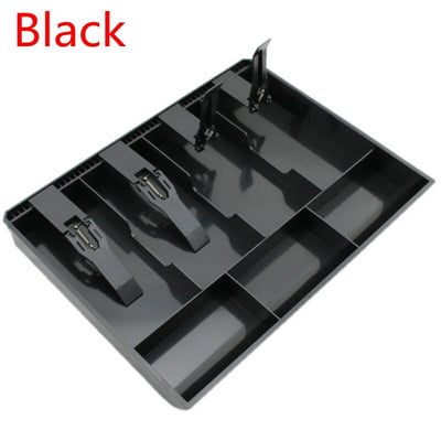 Izturīgs ABS naudas kases monētu reģistrs Ieliktņa paplātes nomaiņa Kases atvilktne Glabāšana Kases aparāta paplātes kaste Klasifikācijas organizators