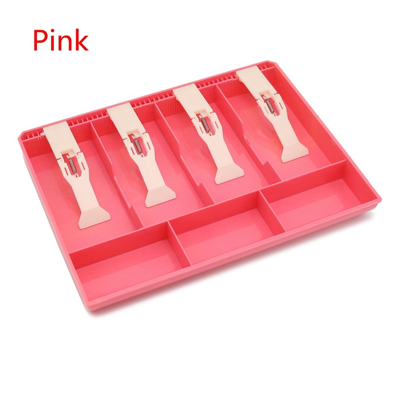 Izturīgs ABS naudas kases monētu reģistrs Ieliktņa paplātes nomaiņa Kases atvilktne Glabāšana Kases aparāta paplātes kaste Klasifikācijas organizators