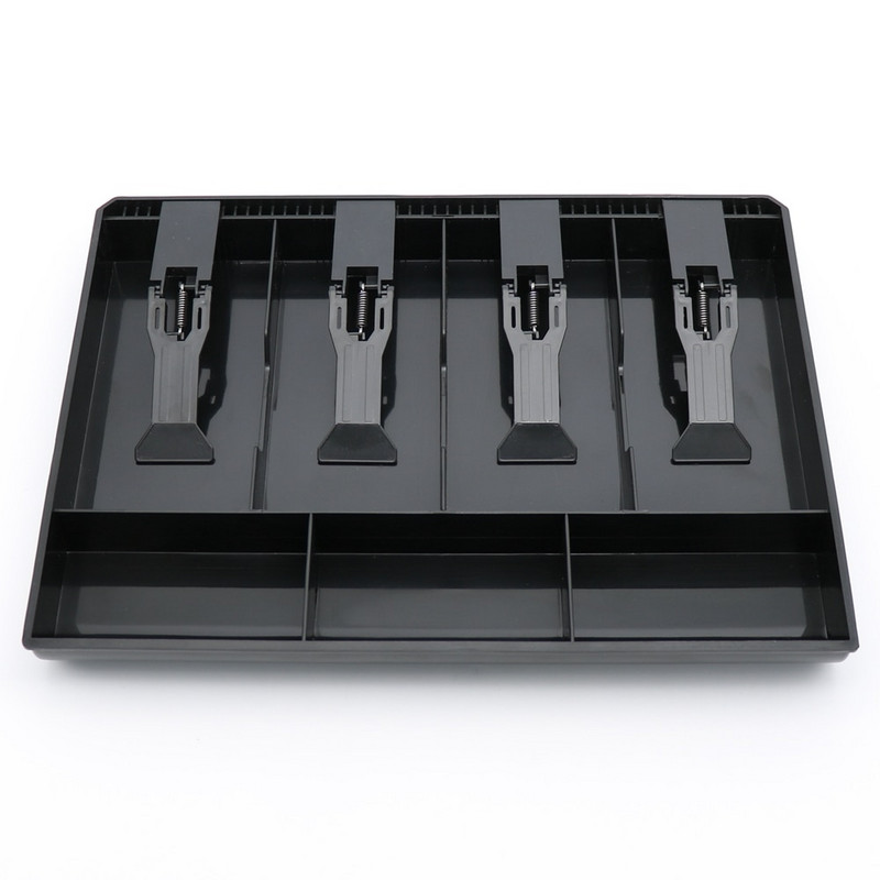 Izturīgs ABS naudas kases monētu reģistrs Ieliktņa paplātes nomaiņa Kases atvilktne Glabāšana Kases aparāta paplātes kaste Klasifikācijas organizators