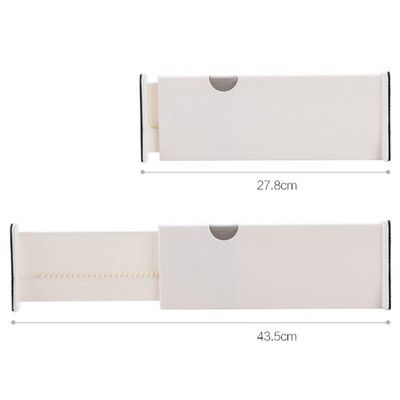 Teleskopická deliaca lišta do zásuviek, šatník, vrstvená polica, bezplatná kombinovaná skrinka, deliaca priečka, úložný a triediaci priestor