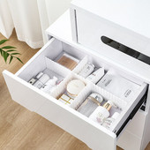 4 ks plastová oddeľovacia priečka zásuviek, organizér na úložný priestor, spodná bielizeň, ponožky, make-up, šindeľ, voľne kombinovateľná priečka, DIY