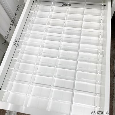 ANON DIY Sada deličov zásuviek pre ALEX s 5 a 9 zásuvkami, akrylové prispôsobiteľné deliace priečky na organizér na úschovu make-upu do zásuvky, nastaviteľné