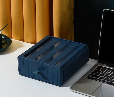 Nový viacfarebný stolový organizér so zásuvkou, stohovateľný, kúpeľňový, kozmetický rúška, kancelárske doplnky, úložný box, plastové zásuvkové koše