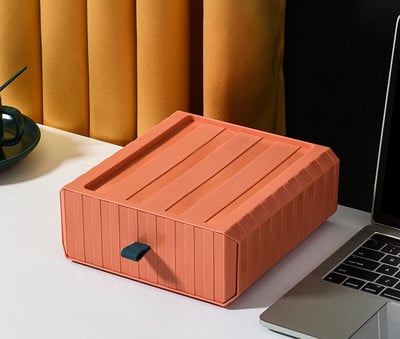 Nový viacfarebný stolový organizér so zásuvkou, stohovateľný, kúpeľňový, kozmetický rúška, kancelárske doplnky, úložný box, plastové zásuvkové koše