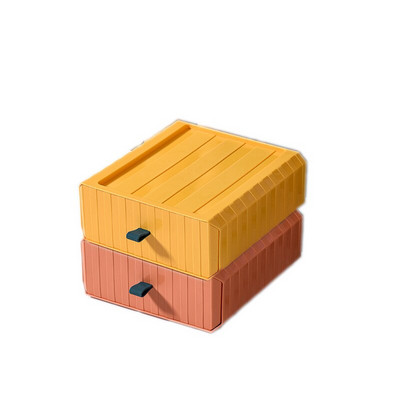 Nový viacfarebný stolový organizér so zásuvkou, stohovateľný, kúpeľňový, kozmetický rúška, kancelárske doplnky, úložný box, plastové zásuvkové koše