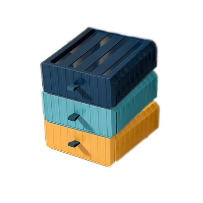 Nový viacfarebný stolový organizér so zásuvkou, stohovateľný, kúpeľňový, kozmetický rúška, kancelárske doplnky, úložný box, plastové zásuvkové koše