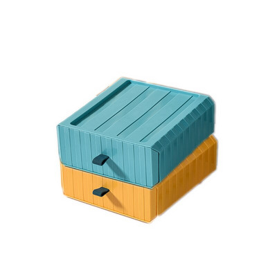 Nový viacfarebný stolový organizér so zásuvkou, stohovateľný, kúpeľňový, kozmetický rúška, kancelárske doplnky, úložný box, plastové zásuvkové koše