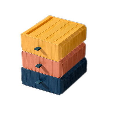 Nový viacfarebný stolový organizér so zásuvkou, stohovateľný, kúpeľňový, kozmetický rúška, kancelárske doplnky, úložný box, plastové zásuvkové koše