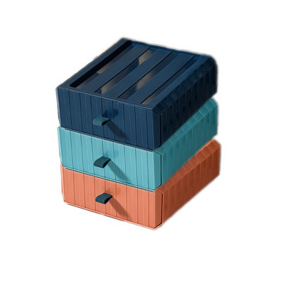 Nový viacfarebný stolový organizér so zásuvkou, stohovateľný, kúpeľňový, kozmetický rúška, kancelárske doplnky, úložný box, plastové zásuvkové koše