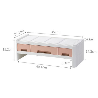 BNBS Organizér zásuviek, stolový úložný box, skrinka, plastový organizér, komoda, počítačový zvýšovací stojan, polica