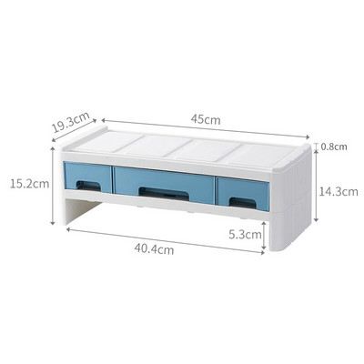 BNBS Organizér zásuviek, stolový úložný box, skrinka, plastový organizér, komoda, počítačový zvýšovací stojan, polica