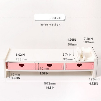 Мултифункционална настолна стойка за съхранение Може да повдигне монитор Защита на шийния гръбначен стълб Съхранявайте различни неща Направете стаята подредена Спестете място
