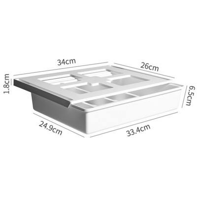Ladica ispod stola, samoljepljivi skriveni organizator, ladica za pohranu šminke, torbica za pisma za kućni ured, školski stol, držač za pohranu