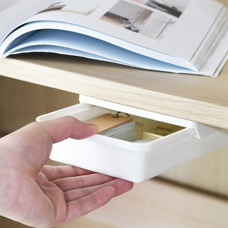 Ladica ispod stola, samoljepljivi skriveni organizator, ladica za pohranu šminke, torbica za pisma za kućni ured, školski stol, držač za pohranu