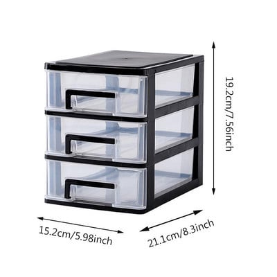 Κουτί αποθήκευσης επιφάνειας εργασίας 4 στρώσεων Τύπος συρταριού Διάφορα θήκη Διαφανές κουτί καλλυντικών Desktop makeup Jewelry Organizer Box