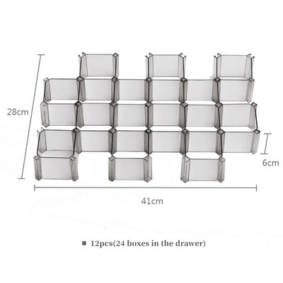 6 ks Honeycom deliaca doska na zásuvky, domácnosť, bezplatná kombinovaná deliaca doska, ponožky, kravaty, spodná bielizeň, úložný priestor, nástroj na delenie šetriaci miesto