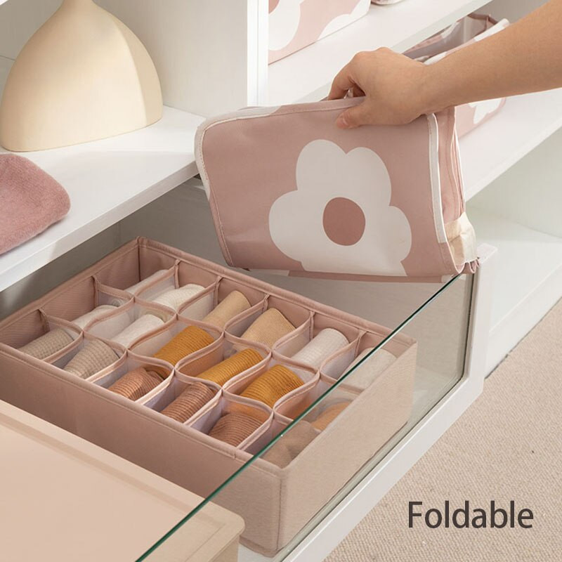 7 mriežkových úložných boxov na nohavice, šatník, oblečenie, ponožky, spodná bielizeň, organizér, zásuvka, skladací delič zásuviek
