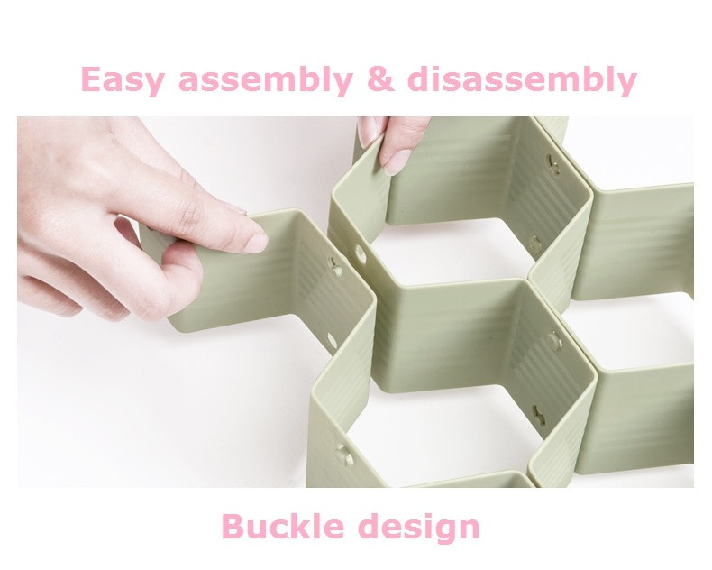 WBBOOMING állítható fiókszervező Méhsejt lapos deszka elválasztó fiók barkács fiókelválasztó fehérnemű zokni rendező