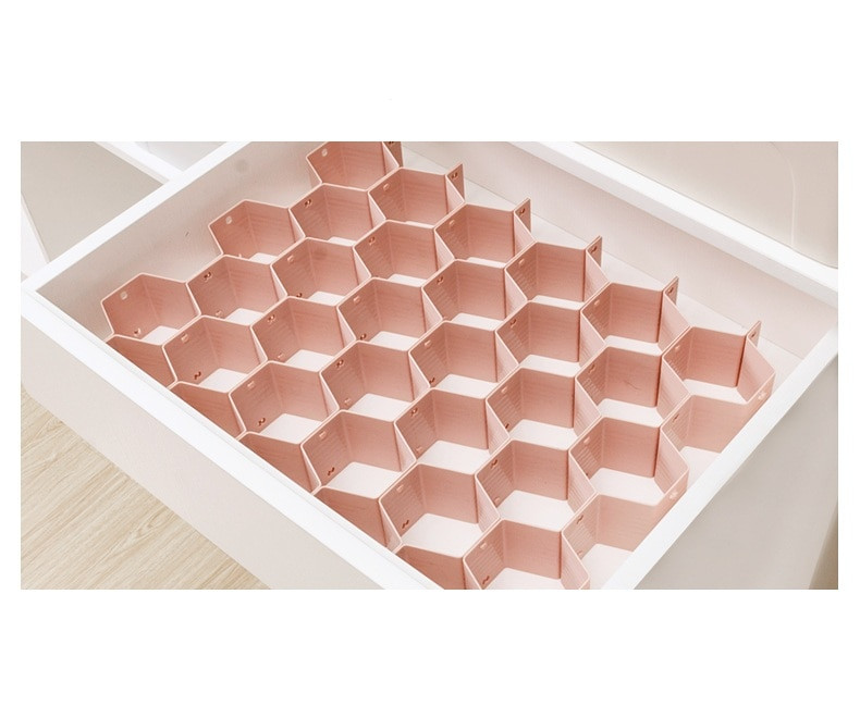 WBBOOMING állítható fiókszervező Méhsejt lapos deszka elválasztó fiók barkács fiókelválasztó fehérnemű zokni rendező