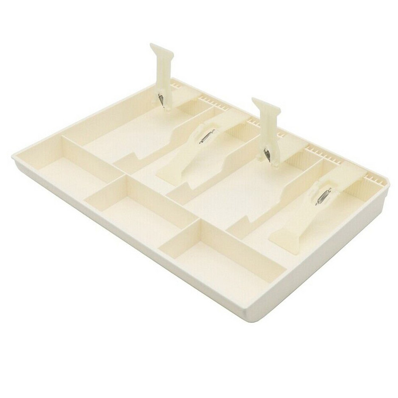 Kutija za supermarket s 4 rešetke Hotelska pohrana Blagajna Ladica za blagajnu s kopčom Zamjena za trgovinu Classify Organizator ABS ladica za novčiće