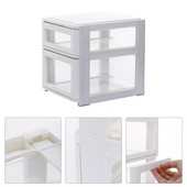 Namų biuras Plastikiniai laikymo stalčiai Daugkartiniai miegamojo rašomojo stalo organizatoriai Skaidrus sukraunamas virtuvės vonios kambario ekranas Sklandžiai kosmetikos