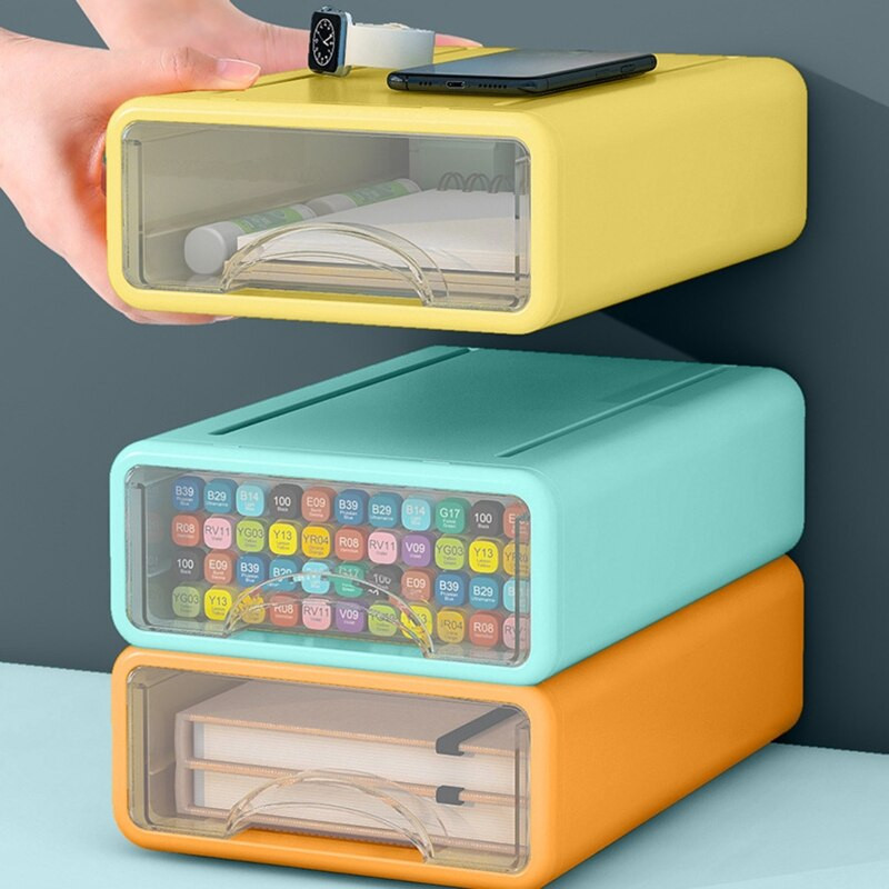 Úložné zásuvky na stôl Organizér na dokumenty Držiak na rôzne veci Kozmetický úložný box na stôl Skrinka Domáca kancelária Kancelárske potreby Stohovateľné